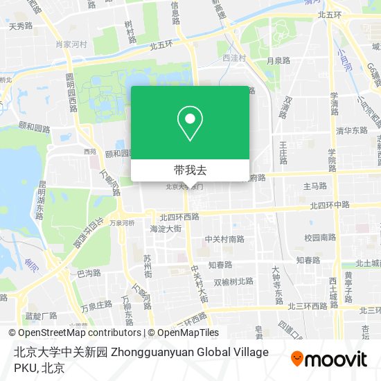 北京大学中关新园 Zhongguanyuan Global Village PKU地图