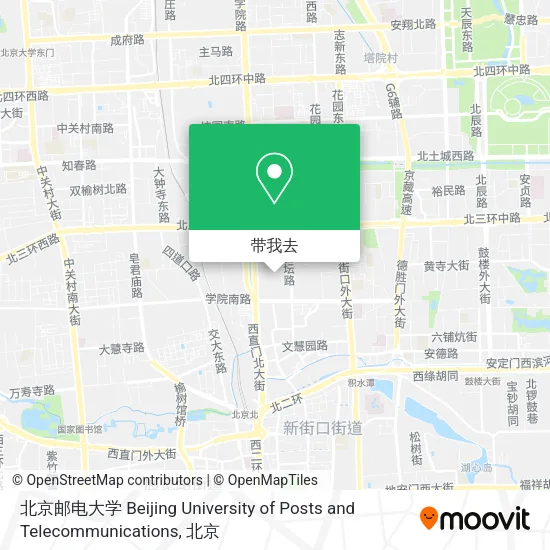 北京邮电大学 Beijing University of Posts and Telecommunications地图