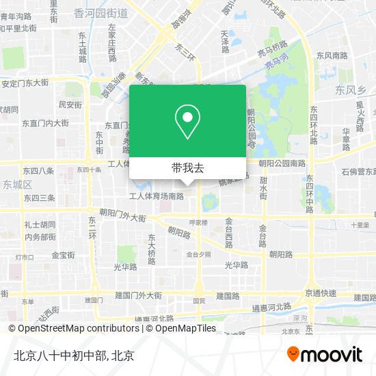 北京八十中初中部地图