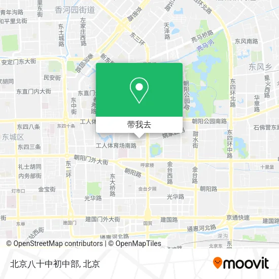 北京八十中初中部地图