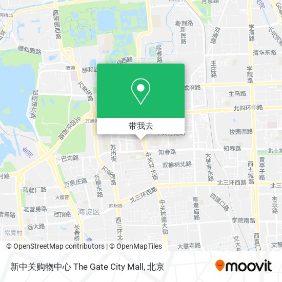 新中关购物中心 The Gate City Mall地图