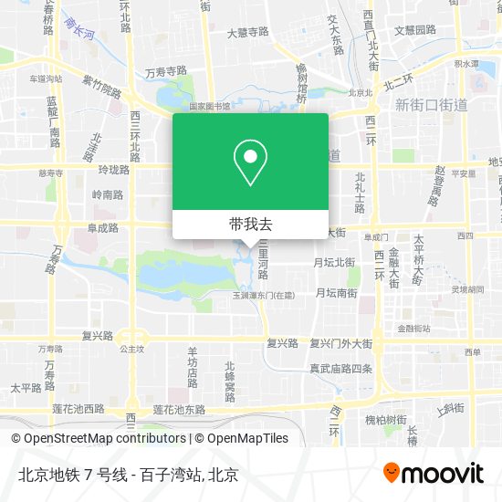 北京地铁 7 号线 - 百子湾站地图