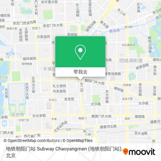 地铁朝阳门站 Subway Chaoyangmen地图
