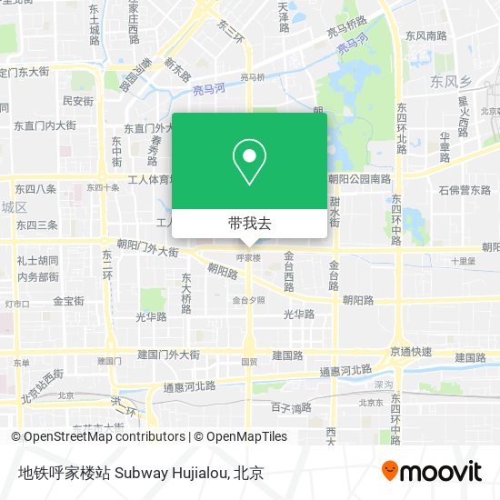 地铁呼家楼站 Subway Hujialou地图