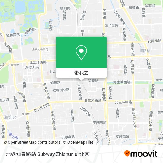 地铁知春路站 Subway Zhichunlu地图