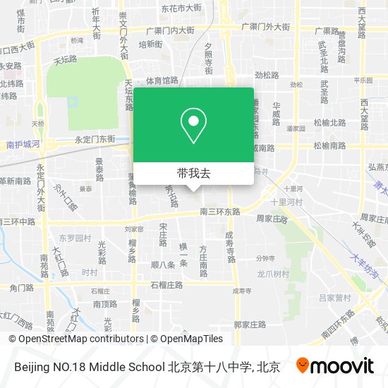Beijing NO.18 Middle School 北京第十八中学地图