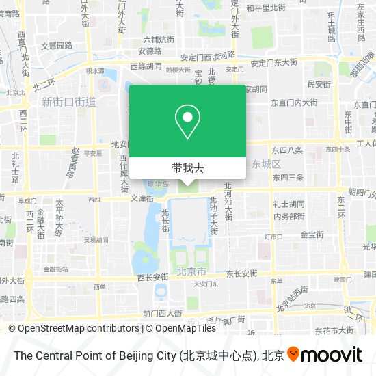 The Central Point of Beijing City (北京城中心点)地图