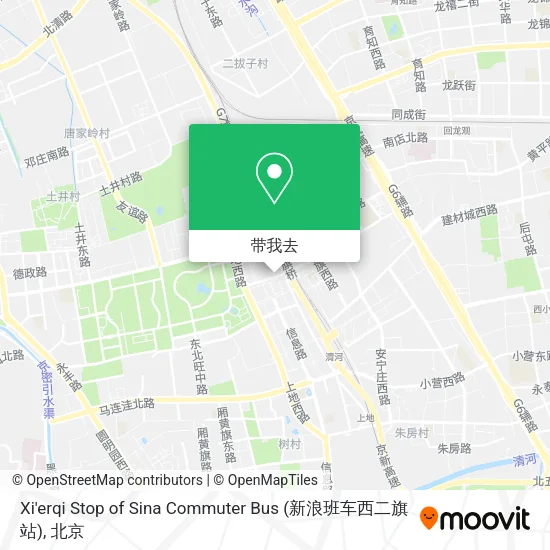 Xi'erqi Stop of Sina Commuter Bus (新浪班车西二旗站)地图