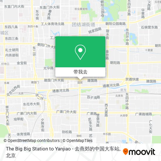 The Big Big Station to Yanjiao - 去燕郊的中国大车站地图