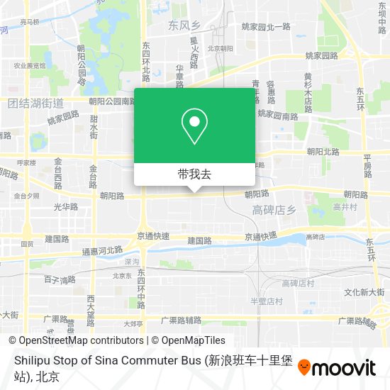 Shilipu Stop of Sina Commuter Bus (新浪班车十里堡站)地图