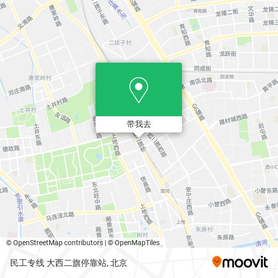 民工专线 大西二旗停靠站地图