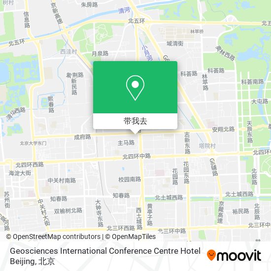 Geosciences International Conference Centre Hotel Beijing地图