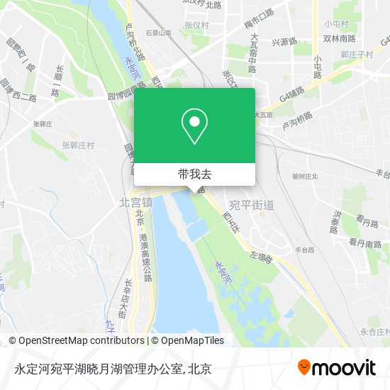 永定河宛平湖晓月湖管理办公室地图