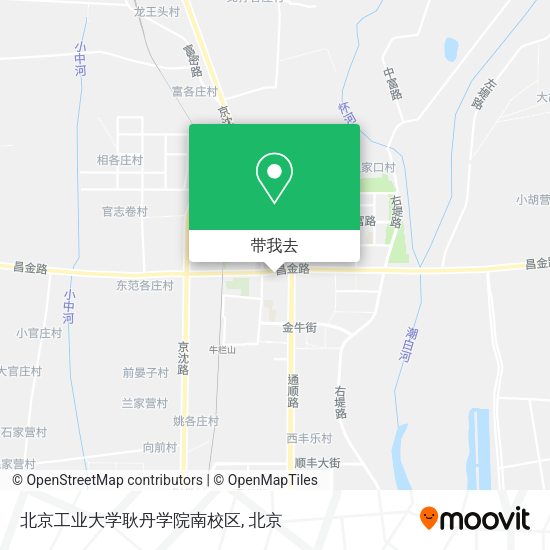 北京工业大学耿丹学院南校区地图