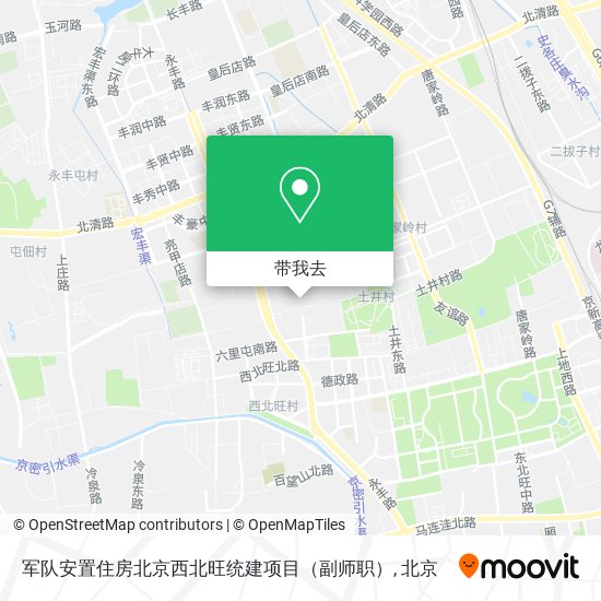 军队安置住房北京西北旺统建项目（副师职）地图