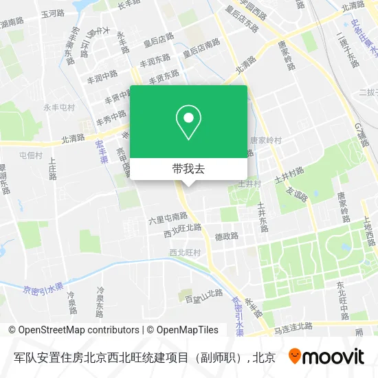 军队安置住房北京西北旺统建项目（副师职）地图