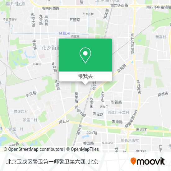 北京卫戍区警卫第一师警卫第六团地图
