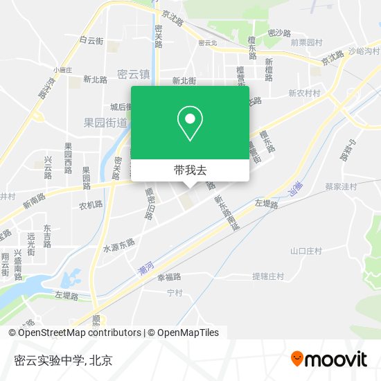 密云实验中学地图