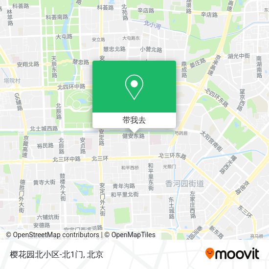 樱花园北小区-北1门地图