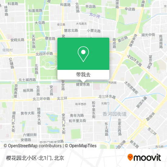 樱花园北小区-北1门地图