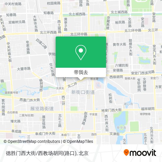 德胜门西大街/西教场胡同(路口)地图