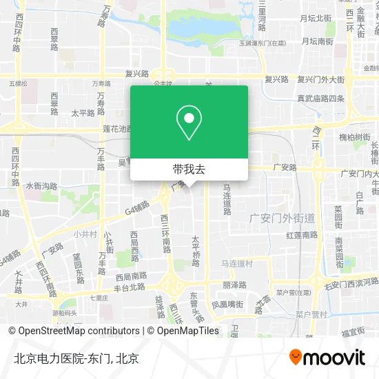 北京电力医院-东门地图