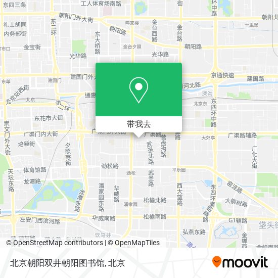 北京朝阳双井朝阳图书馆地图