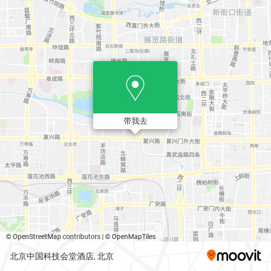 北京中国科技会堂酒店地图