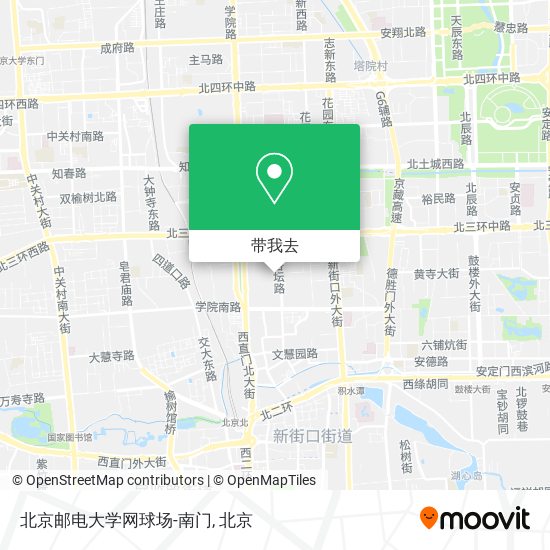 北京邮电大学网球场-南门地图