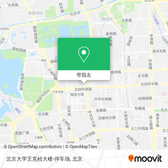 北京大学王克桢大楼-停车场地图