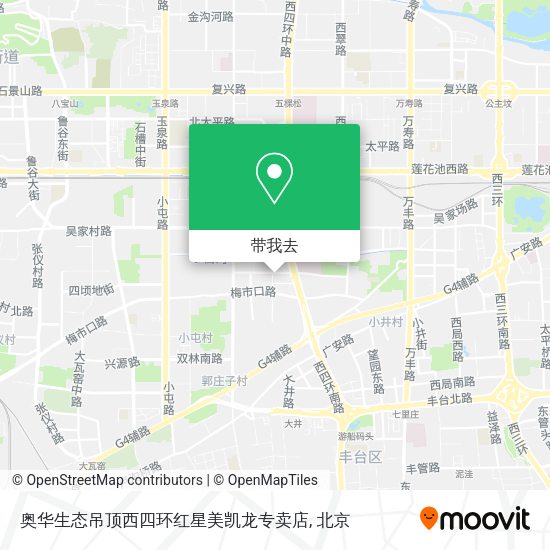奥华生态吊顶西四环红星美凯龙专卖店地图