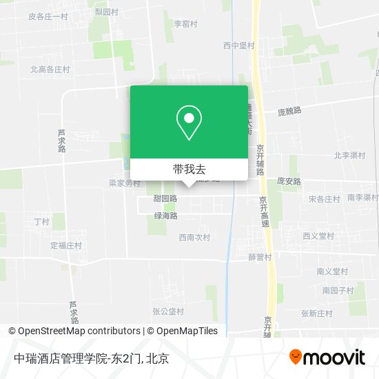 中瑞酒店管理学院-东2门地图