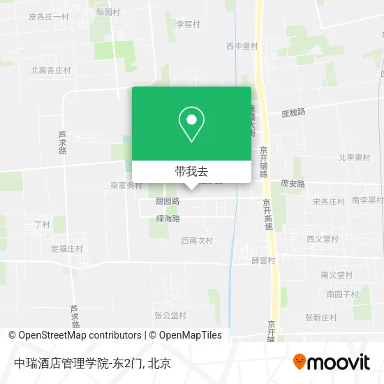 中瑞酒店管理学院-东2门地图