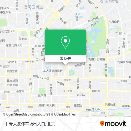 中青大厦停车场出入口地图