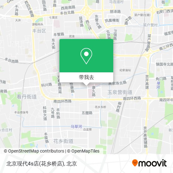 北京现代4s店(花乡桥店)地图