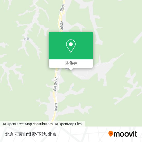北京云蒙山滑索-下站地图