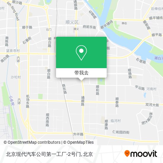 北京现代汽车公司第一工厂-2号门地图