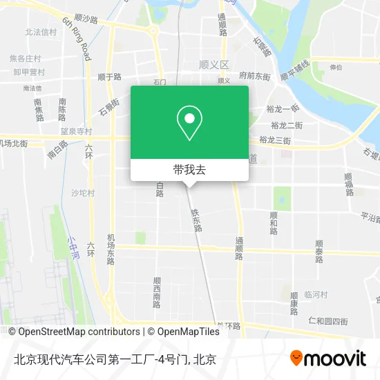 北京现代汽车公司第一工厂-4号门地图