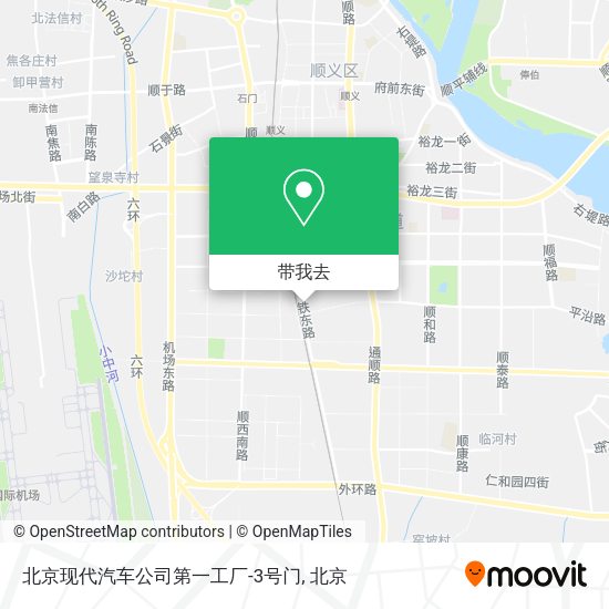 北京现代汽车公司第一工厂-3号门地图