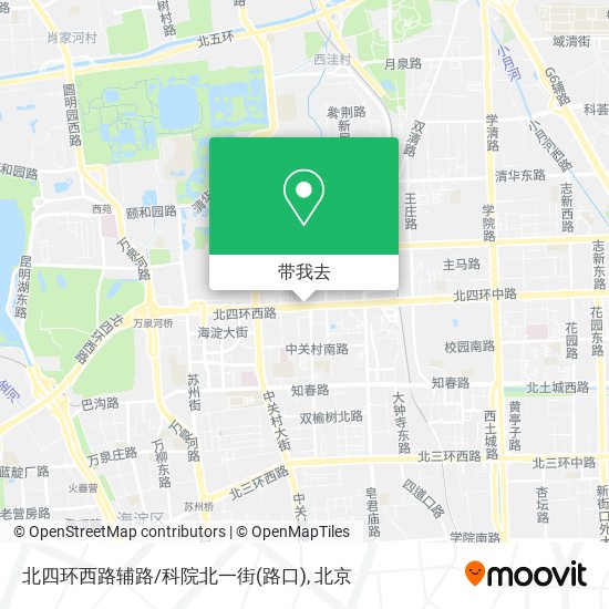 北四环西路辅路/科院北一街(路口)地图