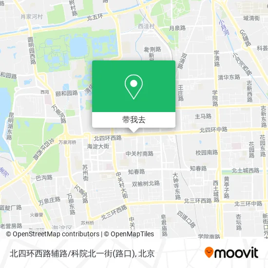 北四环西路辅路/科院北一街(路口)地图