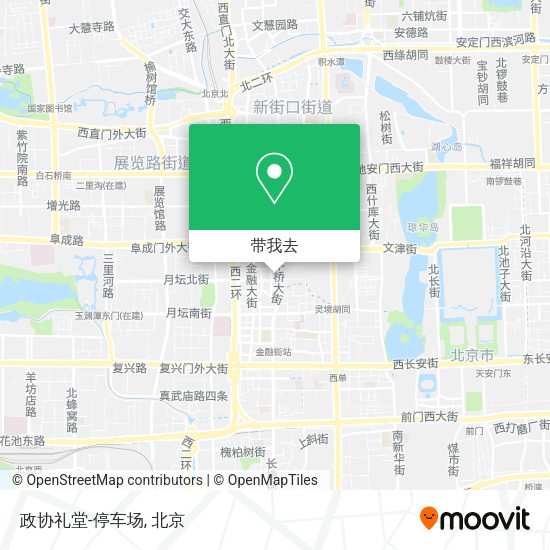 政协礼堂-停车场地图