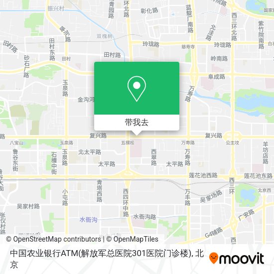 中国农业银行ATM(解放军总医院301医院门诊楼)地图