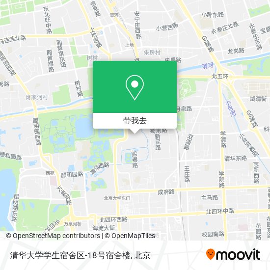 清华大学学生宿舍区-18号宿舍楼地图