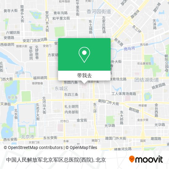 中国人民解放军北京军区总医院(西院)地图
