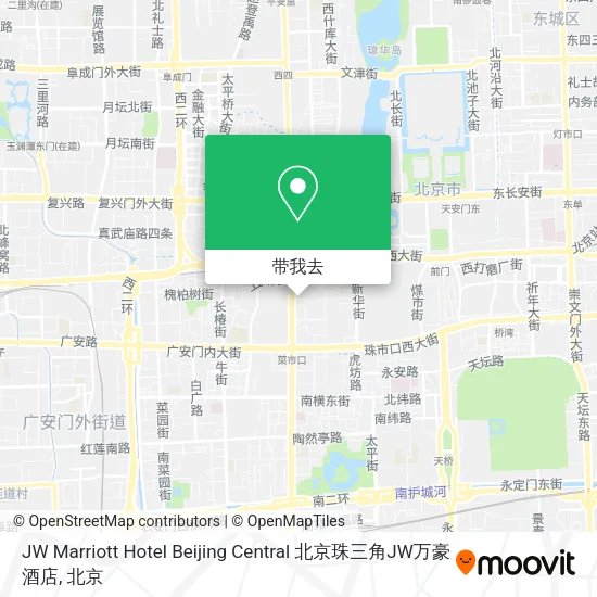 JW Marriott Hotel Beijing Central 北京珠三角JW万豪酒店地图