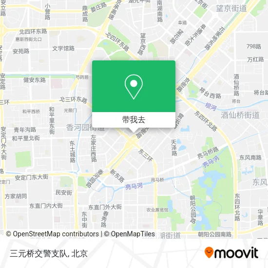 三元桥交警支队地图