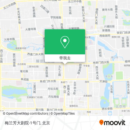 梅兰芳大剧院-1号门地图