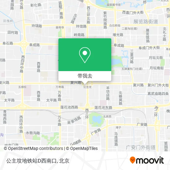 公主坟地铁站D西南口地图