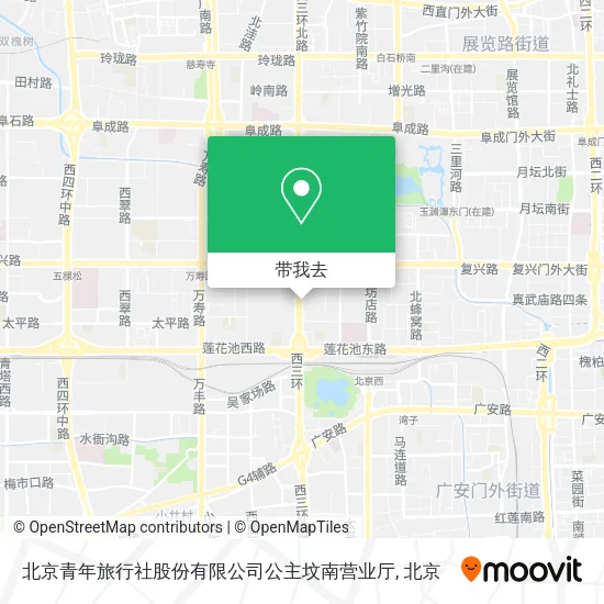 北京青年旅行社股份有限公司公主坟南营业厅地图